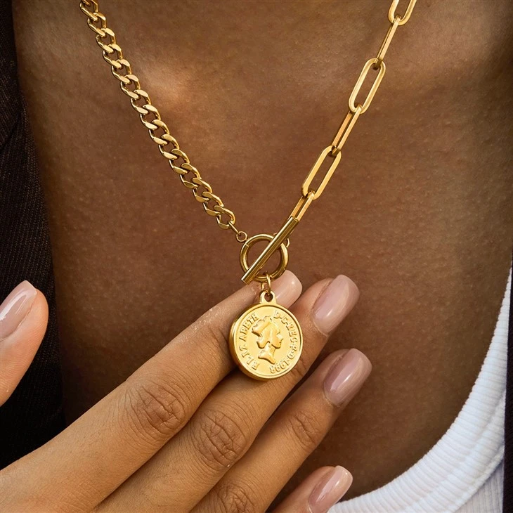 Coin Pendant OT Buckle Necklace factory