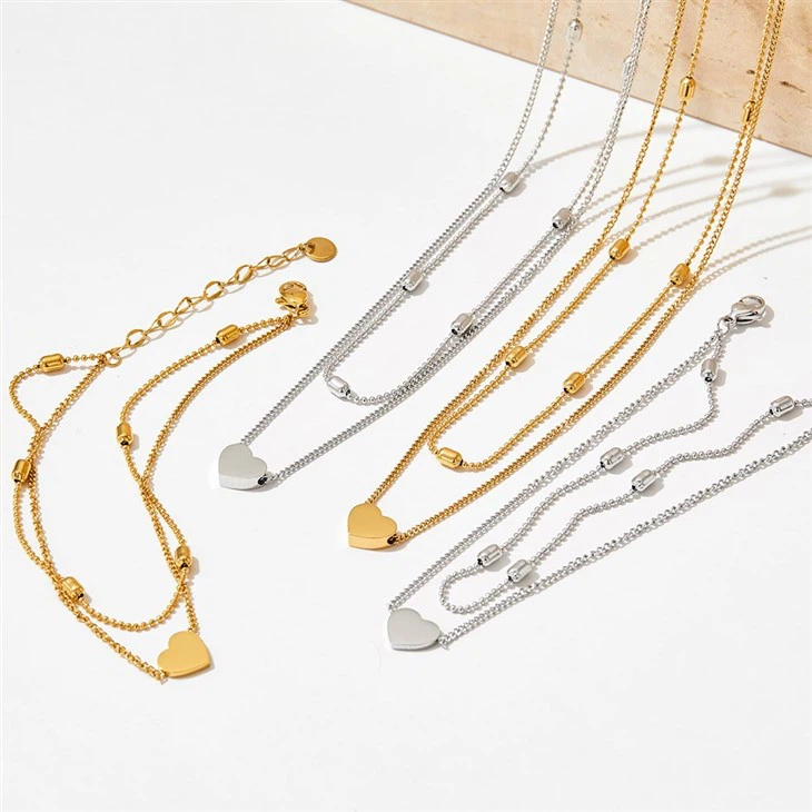 Double Layer Heart Necklace