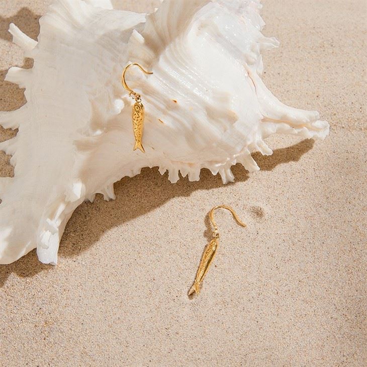 Hammered Fish Drop Earring factory