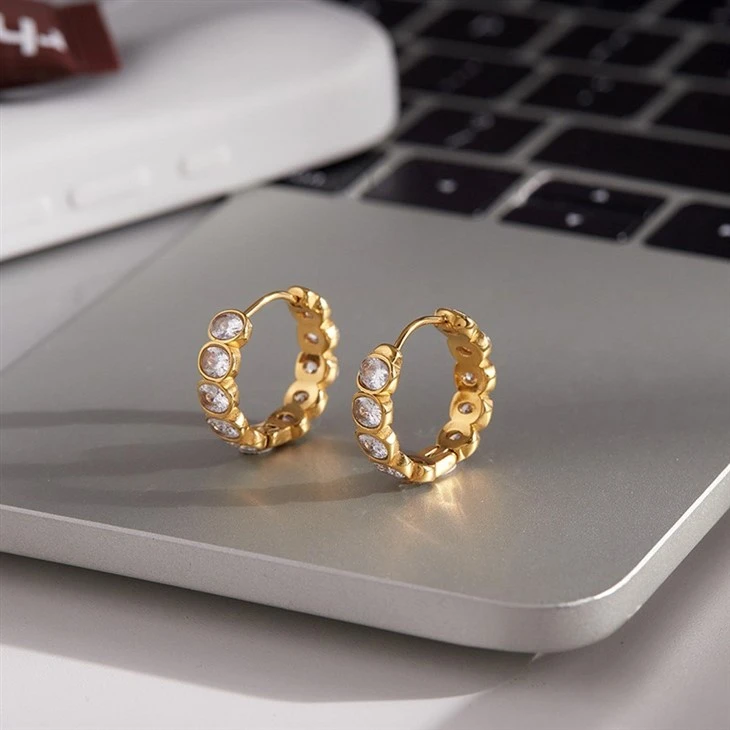 Luxury Zircon Hoop Earrings factory