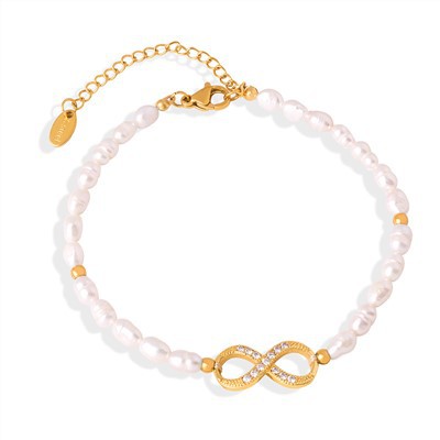 Bracciale con perle dell'infinito