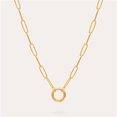 Collana con ciondolo a catena a graffetta