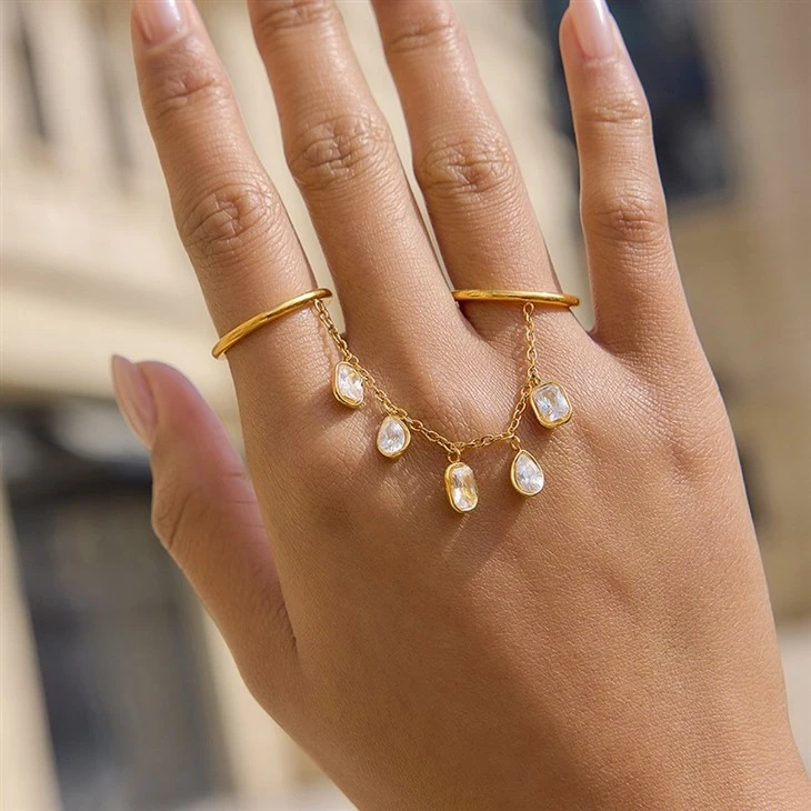 Tassel Linked Finger Rings manufacturers
