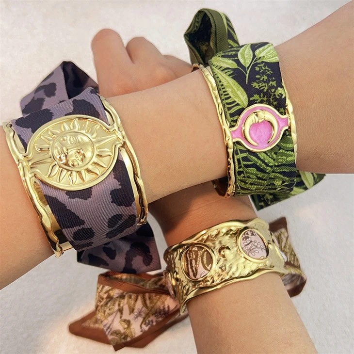 Wide Scarf Dot Cutout Cuff best